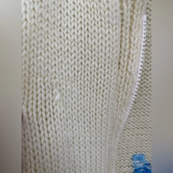 Vintage Hand-Knit Dumbo Zip Cardigan Size 6-7 (approx) - Picture 11 of 12